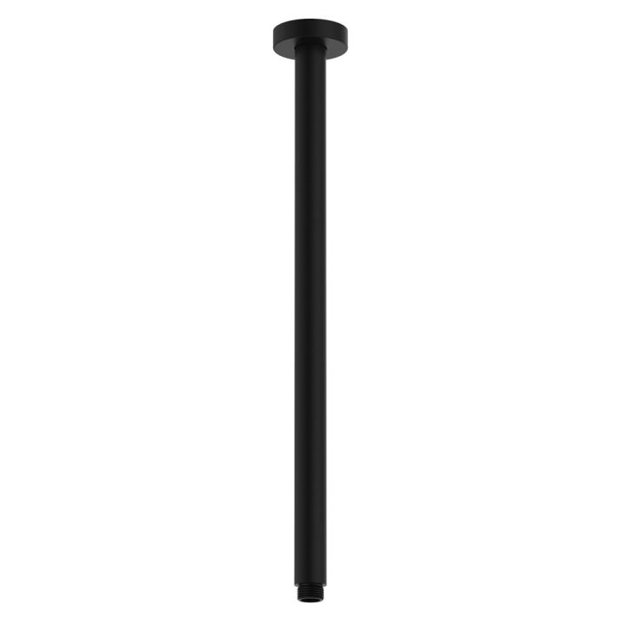 fienza Round Shower Dropper 450mm Matte Black