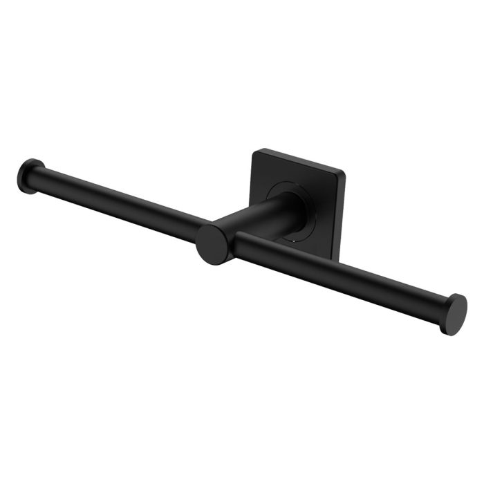 fienza Sansa Double Toilet Roll Holder Matte Black