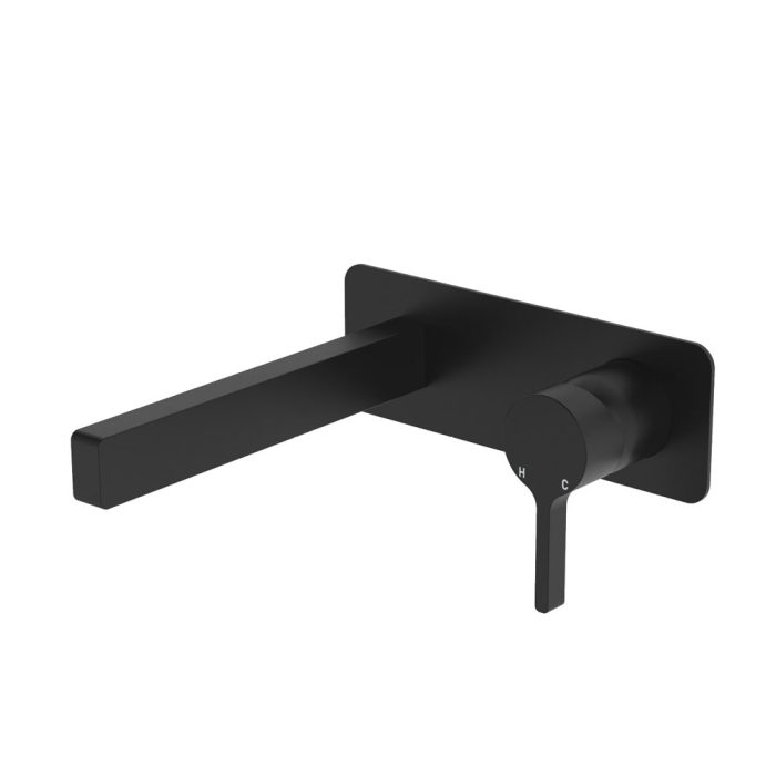 fienza Sansa Wall Basin Mixer Set Matte Black