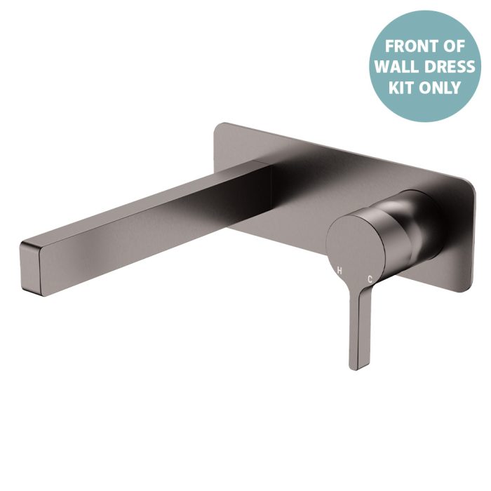 fienza Sansa Wall Bath Mixer Dress Kits Gun Metal