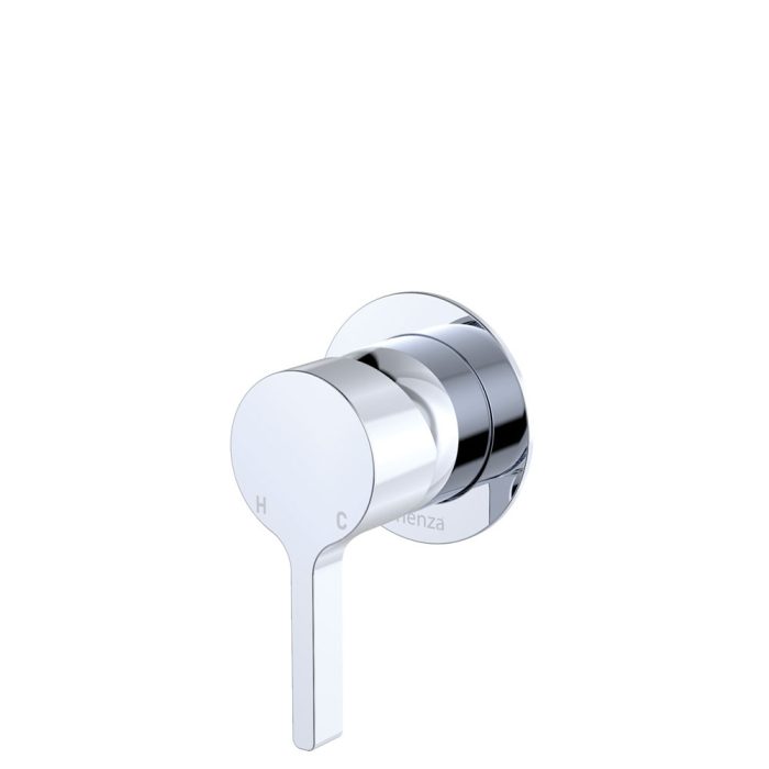 fienza Sansa Wall Mixer Small Round Plate Chrome