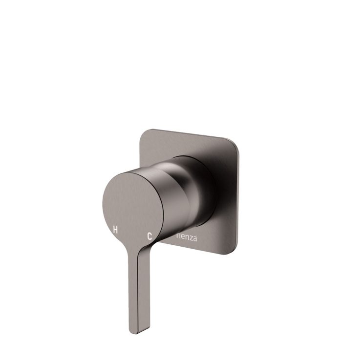 fienza Sansa Wall Mixer Square Plate Gun Metal