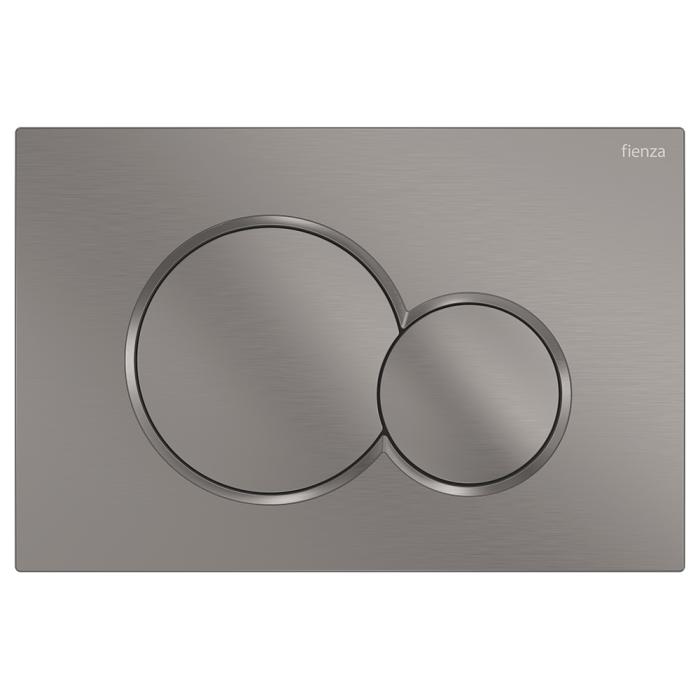 fienza Fienza Sigma Round Button Flush Plate Gun Metal