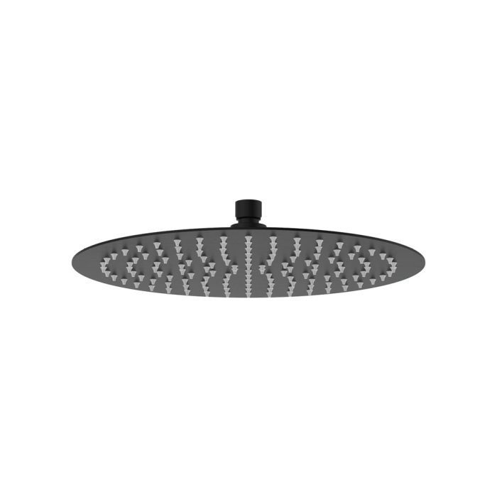 fienza Slice Round Shower Head 300mm Matte Black