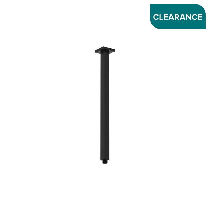 fienza Square Ceiling Dropper 450mm Matte Black
