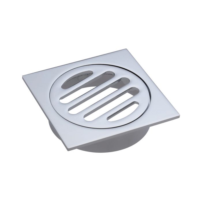 fienza Square Floor Waste Round Grate 80mm Outlet