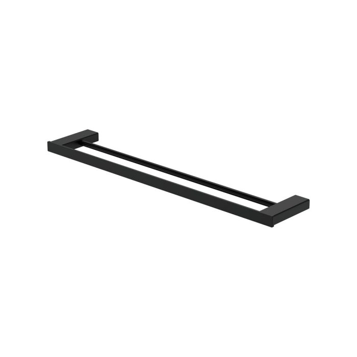 fienza Tono Double Towel Rail 610 mm Matte Black
