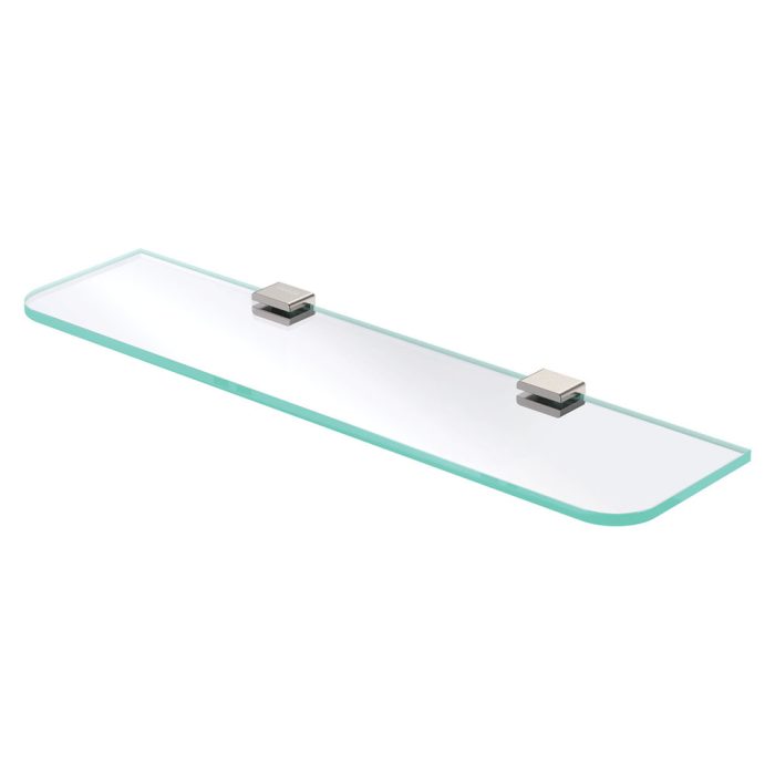 fienza Tono Glass Shelf Brushed Nickel