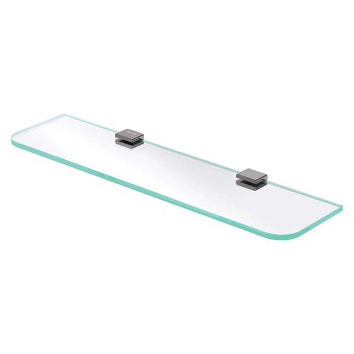 fienza Tono Glass Shelf Gun Metal