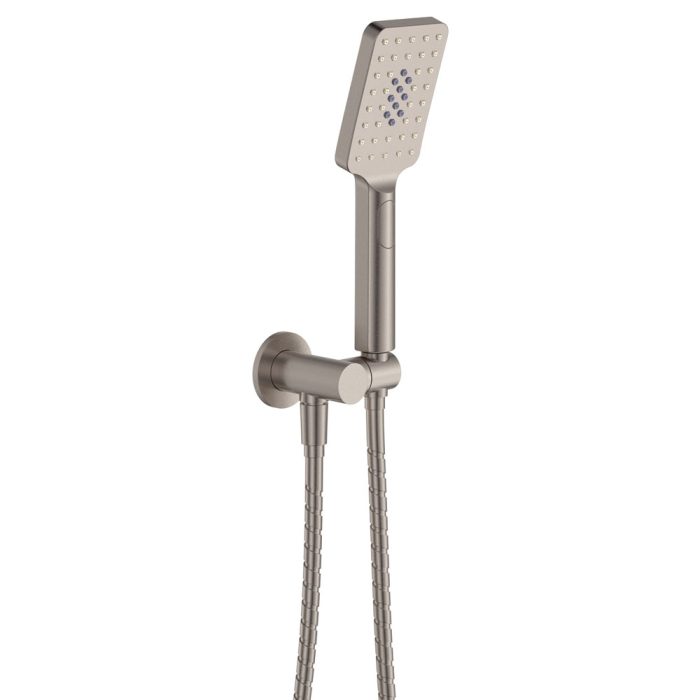 fienza Tono Hand Shower Round Plate Brushed Nickel
