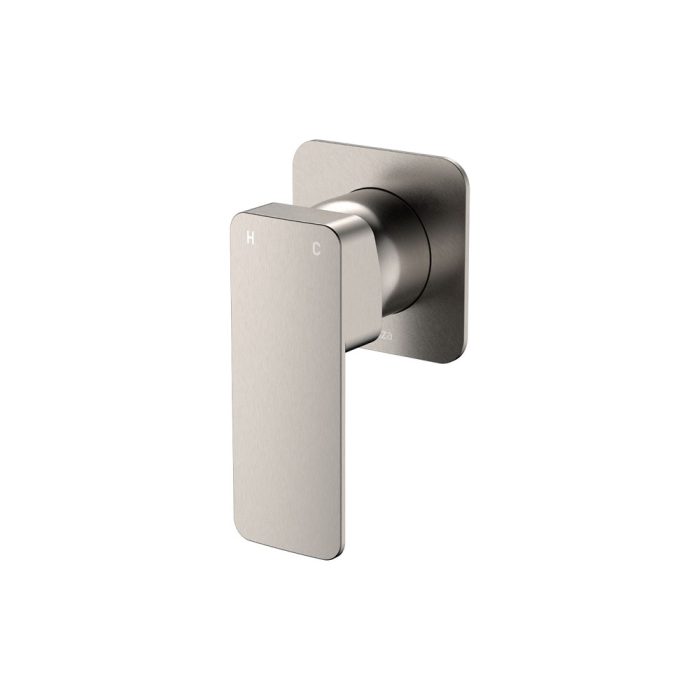 fienza Tono Wall Mixer Square Plate Brushed Nickel fienza Tono Wall Mixer Square Plate Brushed Nickel