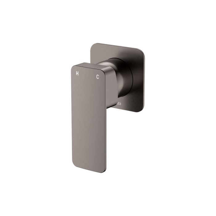 fienza Tono Wall Mixer Square Plate Gun Metal fienza Tono Wall Mixer Square Plate Gun Metal