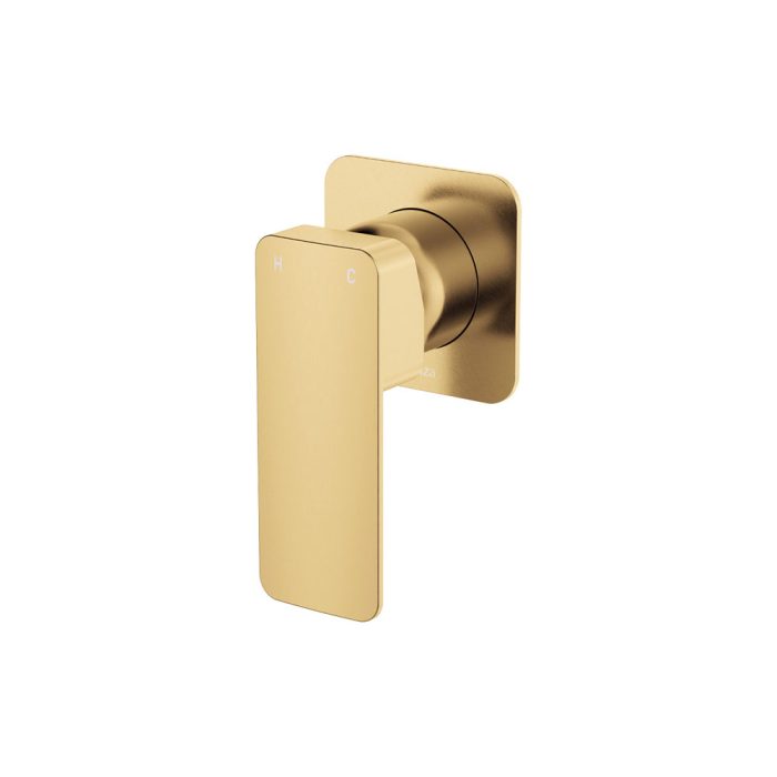 fienza Tono Wall Mixer Square Plate Urban Brass fienza Tono Wall Mixer Square Plate Urban Brass