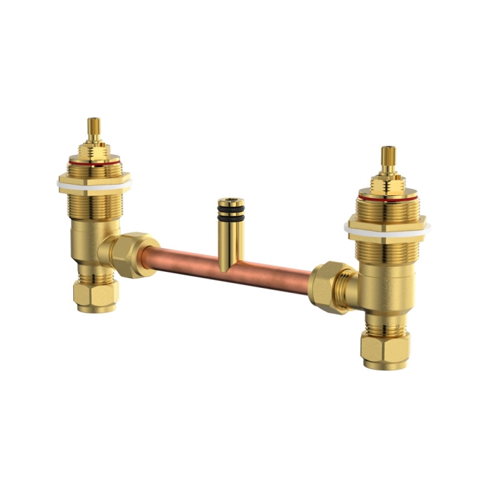 fienza Universal Hob Tap Hot/Cold Breech Set