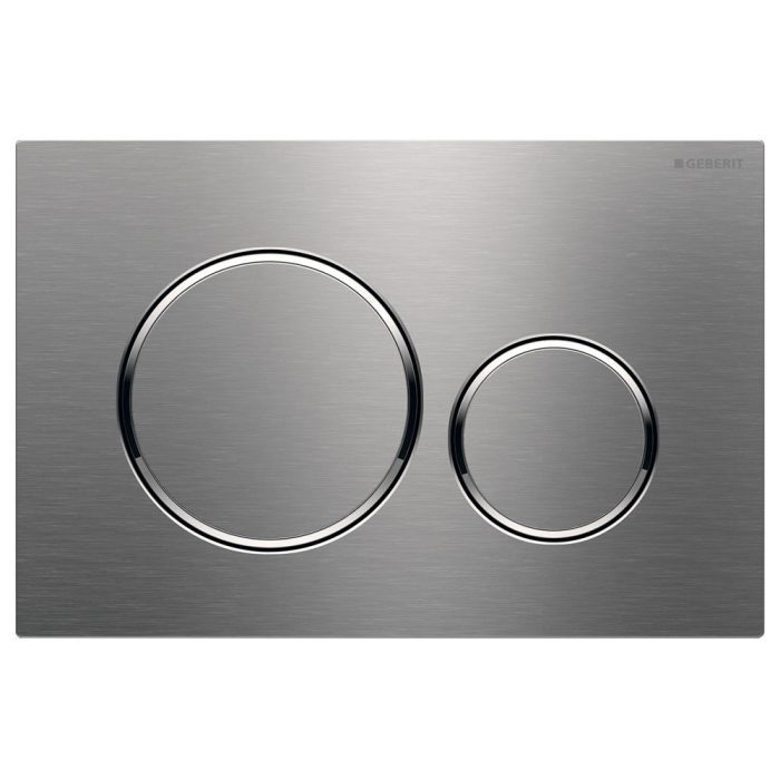 fienza Geberit Sigma 20 Round Button Flush Plate Brushed Stainless Steel
