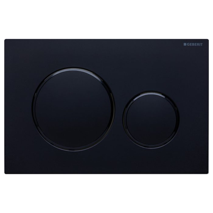 fienza Geberit Sigma 20 Round Button Flush Plate Matte Black
