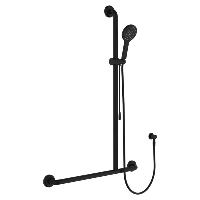 fienza Hustle Care Inverted T Rail Shower with Push/Pull Slider Right-Hand