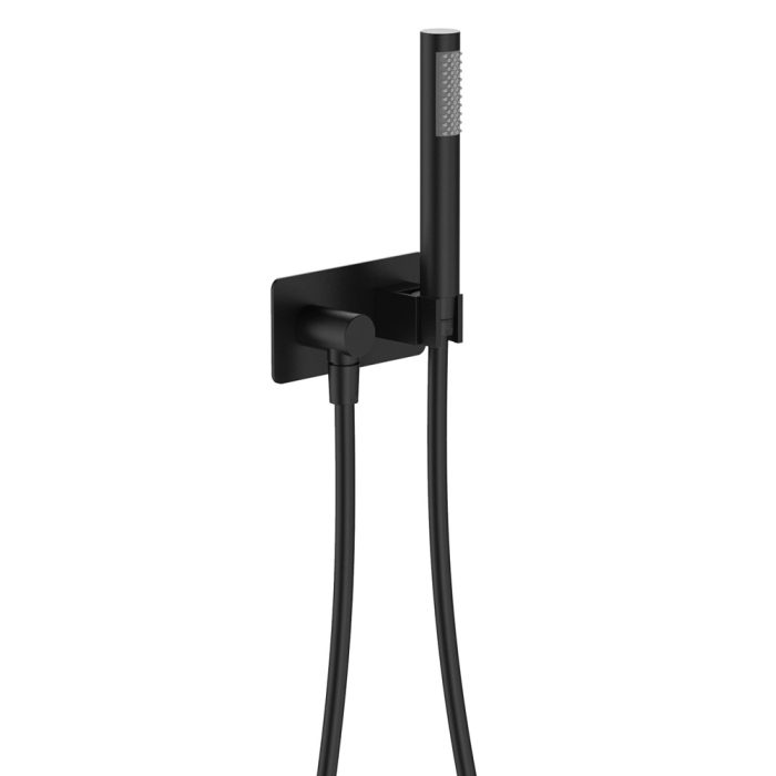 fienza Hustle Hand Shower Rectangular Plate Matte Black