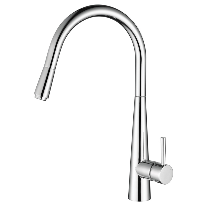 fienza Isabella Deluxe Gooseneck Pull-Out Kitchen Mixer Chrome