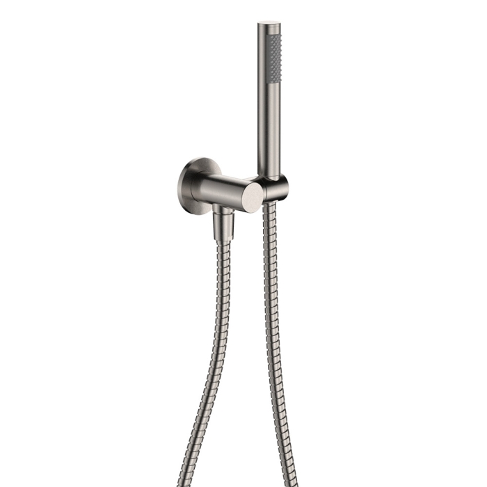 fienza Isabella Hand Shower Round Plate Brushed Nickel