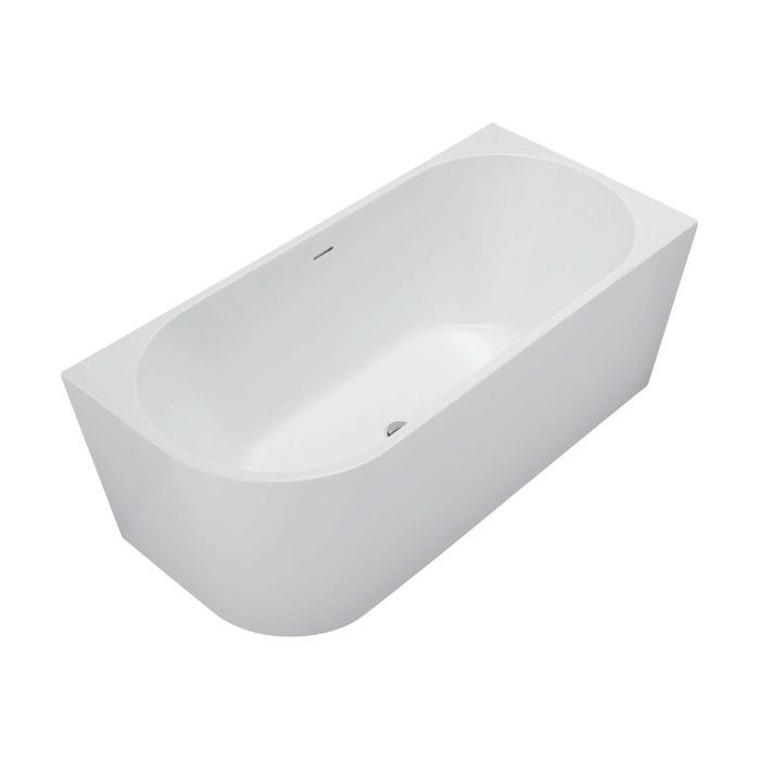 fienza Isabella Left-Hand Acrylic Corner Bath with Overflow Gloss White 1500mm