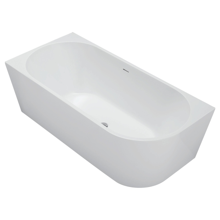 fienza Isabella Right-Hand Acrylic Corner Bath with Overflow Gloss White 1700mm
