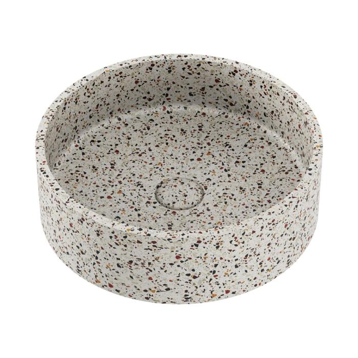 fienza Jada Round Concrete Above Counter Basin Terrazzo