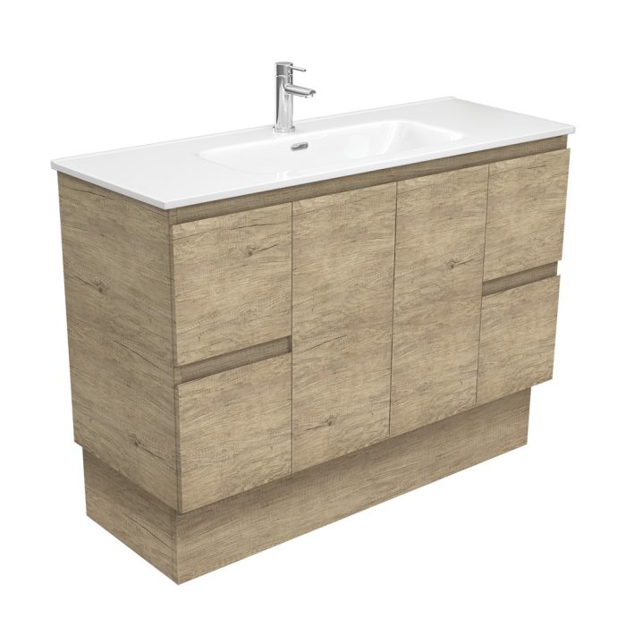 Fienza Joli Edge Scandi Oak 1200 Vanity On Kickboard