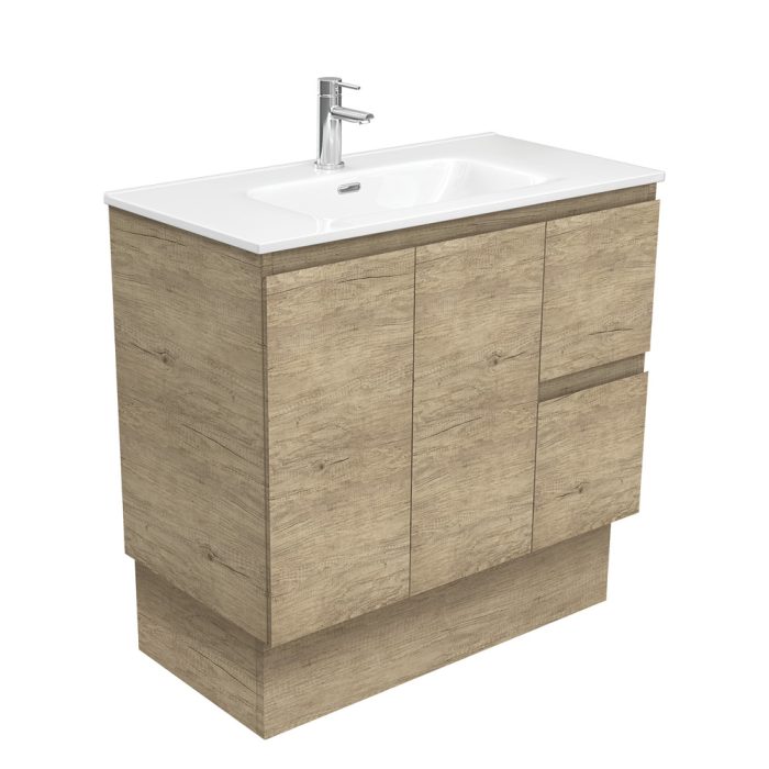 Fienza Joli Edge Scandi Oak 900 Vanity On Kickboard