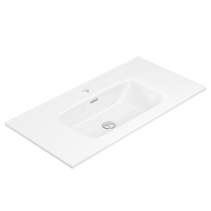 fienza Joli Gloss Full Depth Ceramic Basin Top 900mm 1TH
