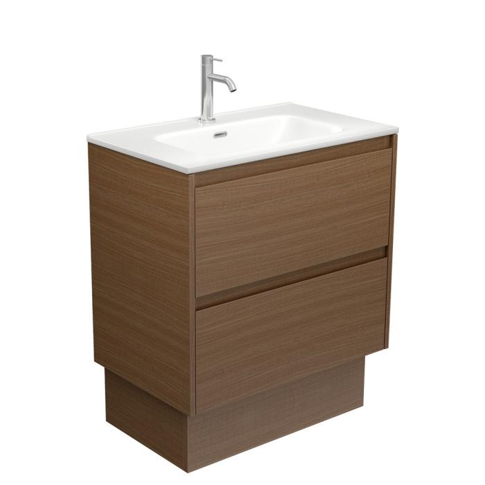 fienza Joli Matte Amato Walnut 750 Vanity on Kickboard