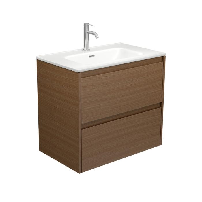 Fienza Joli Matte Amato Walnut 750 Wall Hung Vanity