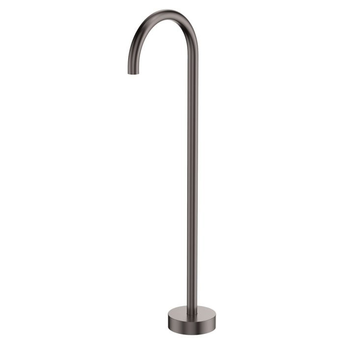 fienza Kaya Gooseneck Floor Mounted Bath Outlet Gun Metal