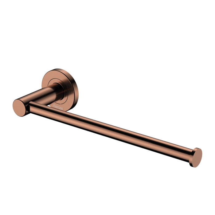 fienza Kaya Hand Towel Rail / Toilet Roll Holder Brushed Copper