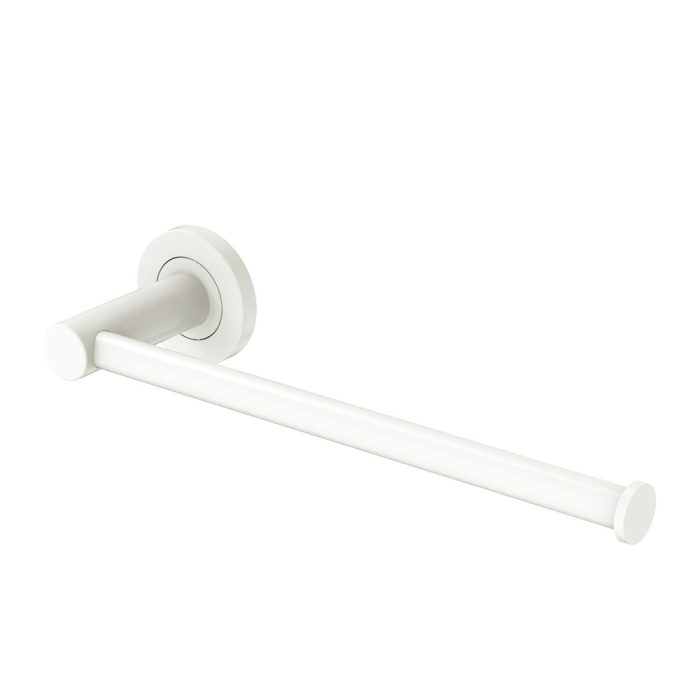 fienza Kaya Hand Towel Rail / Toilet Roll Holder Matte White