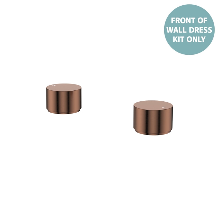 fienza Kaya Round Hob Taps Dress Kit Brushed Copper