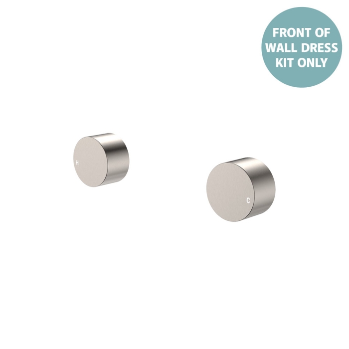 fienza Kaya Round Wall Taps Dress Kit Brushed Nickel