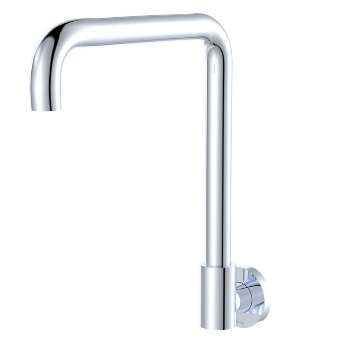 fienza Kaya Squareline Wall Swivel Outlet Set Chrome