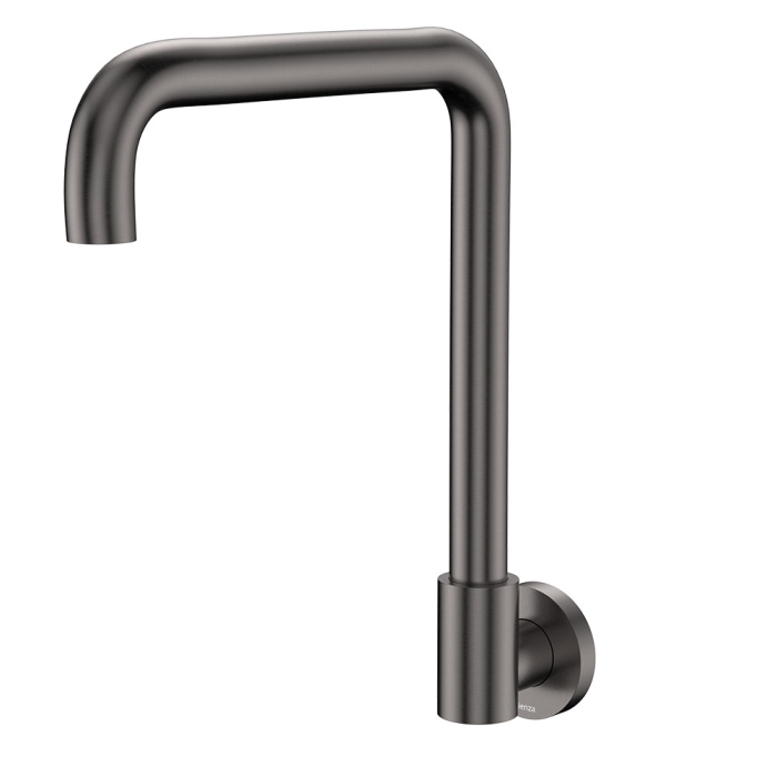 fienza Kaya Squareline Wall Swivel Outlet Set Gun Metal