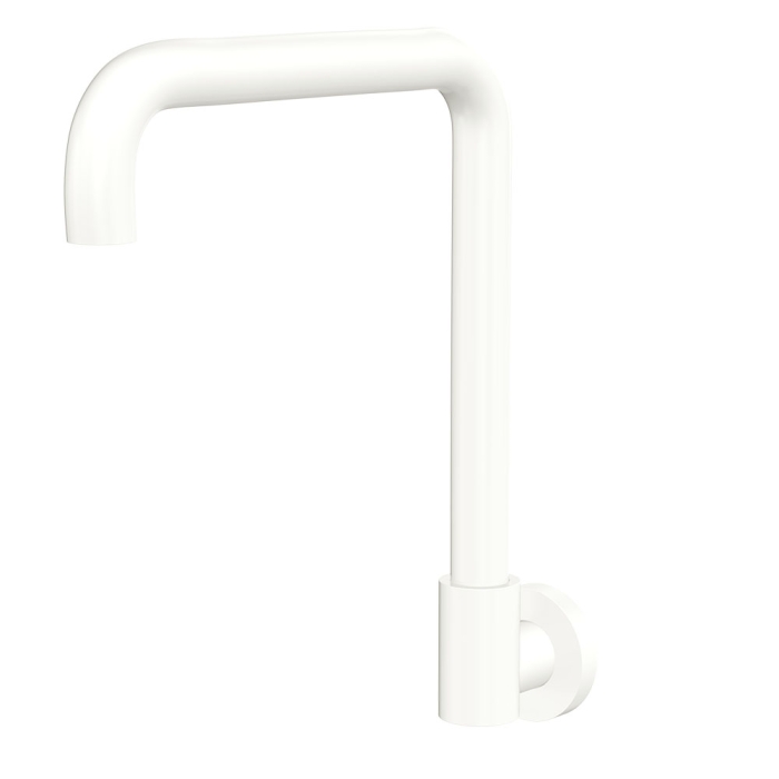 fienza Kaya Squareline Wall Swivel Outlet Set Matte White
