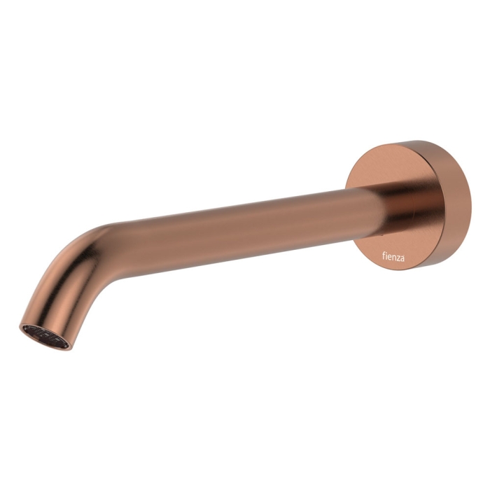 fienza Kaya Wall Basin/Bath Outlet 220mm Brushed Copper
