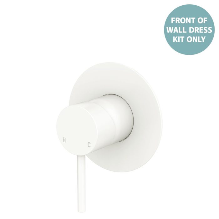 fienza Kaya Wall Mixer Dress Kit Large Round Plate Matte White
