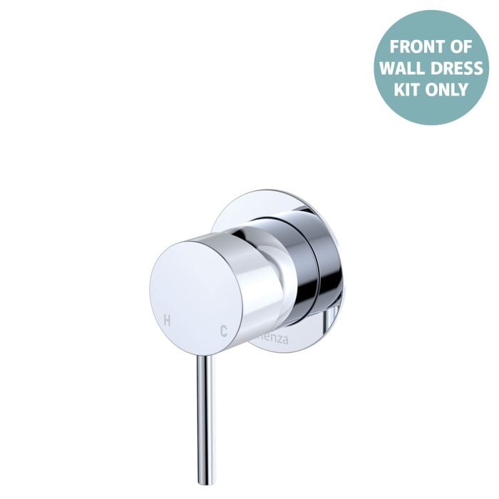 fienza Kaya Wall Mixer Dress Kit Small Round Plates Chrome