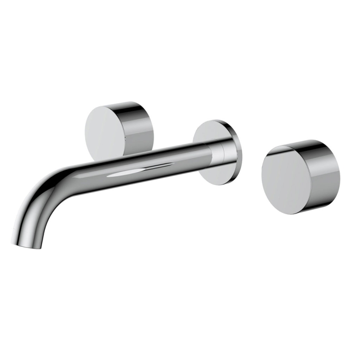 fienza Kaya Wall Set Round Taps 180mm Outlet Chrome