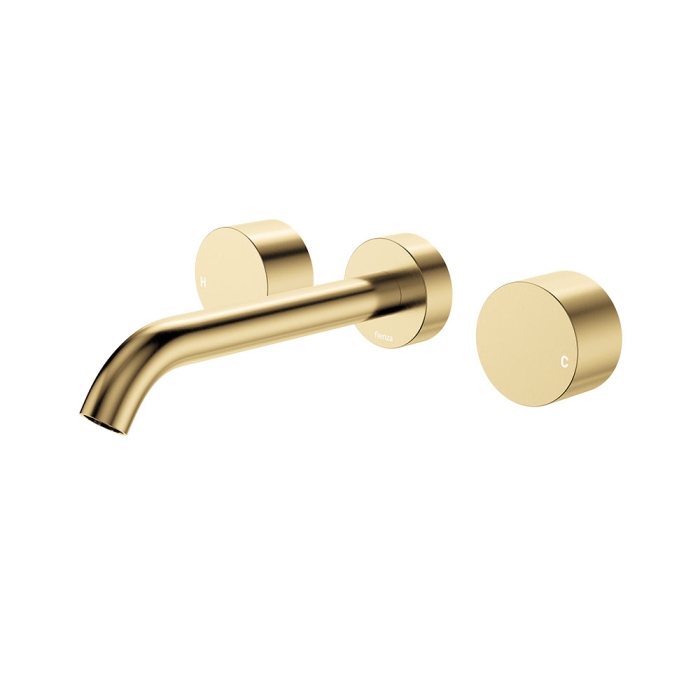 fienza Kaya Wall Set Round Taps 180mm Outlet Urban Brass