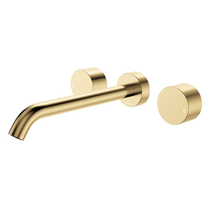 fienza Kaya Wall Set Round Taps 220mm Outlet Urban Brass