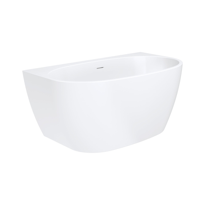 fienza Keeto Back-To-Wall Acrylic Bath with Overflow 1300mm fienza Keeto Back-To-Wall Acrylic Bath with Overflow 1300mm