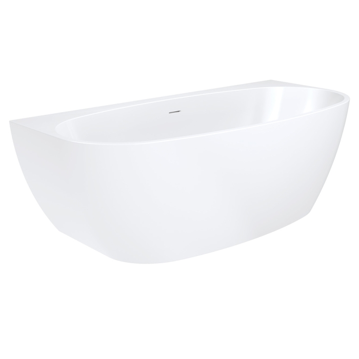 fienza Keeto Back-To-Wall Acrylic Bath with Overflow 1700mm fienza Keeto Back-To-Wall Acrylic Bath with Overflow 1700mm