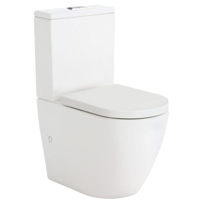 fienza Koko Tornado Back-to-Wall Toilet Suite Matte White