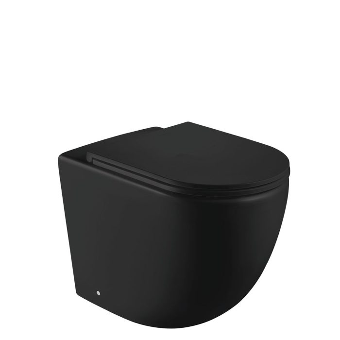 fienza Koko Tornado Flush Wall-Faced Toilet Suite Matte Black